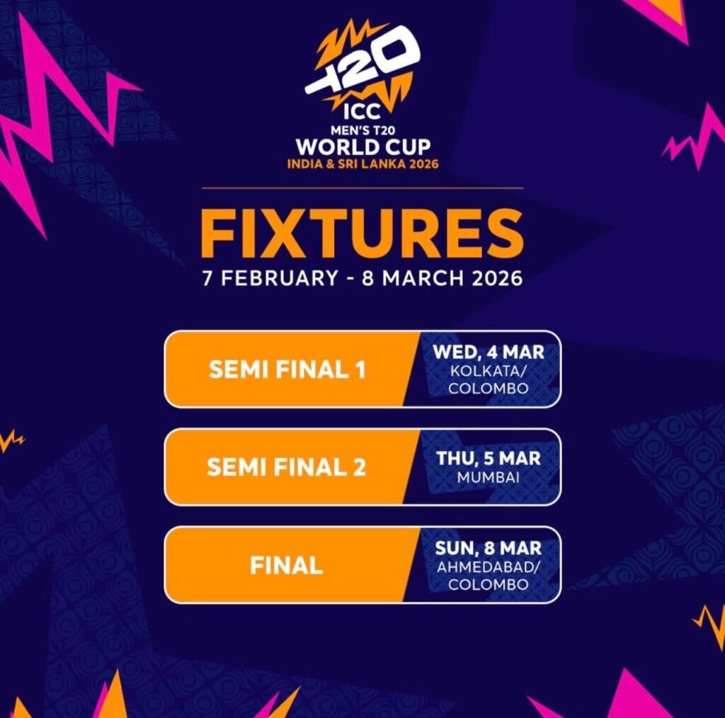 T20 World Cup Schedule 2026